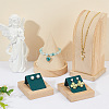 3Pcs 1-Slot Rectangle Wood Earring Display Stands EDIS-DR0001-06-3