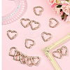 20Pcs Zinc Alloy Rhinestone Spring Gate Rings FIND-SP0004-36LG-5