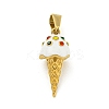 Ion Plating(IP) 304 Stainless Steel Enamel Pendants X-STAS-R231-05G-1