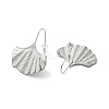 Non-Tarnish 304 Stainless Steel Ginkgo Leaf Dangle Earrings for Women EJEW-K243-03P-2