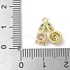 Brass Micro Pave Cubic Zirconia Pendants KK-P290-02B-G-3