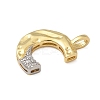 Brass Micro Pave Cubic Zirconia Pendants KK-B126-02G-C-2