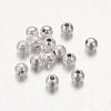 Brass Textured Beads KK-EC247-S-NF-1
