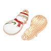 Christmas Theme Alloy Enamel Pendants FIND-I065-02G-KCG-2