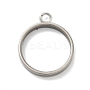 304 Stainless Steel Open Back Bezel Pendants STAS-B126-06C-P-1
