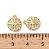 Brass Micro Pave Clear Cubic Zirconia Charms KK-E098-11G-3
