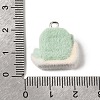 Flocking Opaque Resin Pendants RESI-G123-01W-3