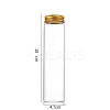 Column Glass Screw Top Bead Storage Tubes CON-WH0086-094I-02-1