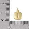 Rack Plating Brass Micro Pave CLear Cubic Zirconia Charms KK-E110-14G-I-3