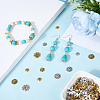 240Pcs 8 Styles Tibetan Style Alloy Flower Bead Caps TIBE-SP0001-26-3