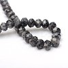 Faceted Rondelle Dyed Natural Sesame Jasper/Kiwi Jasper Bead Strands X-G-R343-6x8-20-3