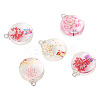 5Pcs Transparent Glass Pendants GLAA-TA0002-83-2
