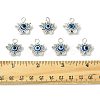 10Pcs Evil Eye Alloy Resin Pendants PALLOY-FS00058-02-5