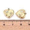 304 Stainless Steel Crystal Rhinestone Heart Charms STAS-T071-18G-3