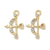 Alloy Rhinestone Pendants FIND-L024-12G-1