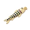 Brass Micro Pave Cubic Zirconia Pendants KK-K529-56B-02-2