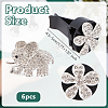 6Pcs Alloy Rhinestone Car Air Vent Clips HJEW-OC00240-2