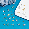 Unicraftale 40Pcs 2 Color 201 Stainless Steel Stud Earring Findings STAS-NB0001-71-4