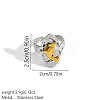 Ocean 304 Stainless Steel Cuff Open Rings FS-WG68FEB-02-1