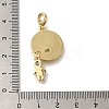 Brass Cubic Zirconia European Dangle Charms KK-R002-23G-01-3