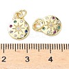 Brass Micro Pave Cubic Zirconia Pendants KK-D357-39G-3