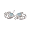 Natural Aquamarine Pendants X-KK-A173-04P-04-4