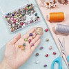 130Pcs 13 Colors 1-Hole Resin Imitation Pearls Shank Buttons BUTT-NB0001-74-3