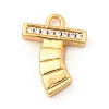 Brass Micro Pave Cubic Zirconia Charms KK-C117-12G-T-1