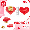 20Pcs Resin Heart Badge for Backpack Clothes HEAR-PH0001-02A-2