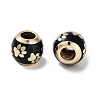 Golden Plated Alloy Enamel European Beads FIND-E046-04G-2