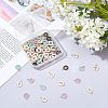 100Pcs 5 Colors Light Gold Plated Alloy Enamel Pendants ENAM-NB0001-46-4