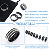 Unicraftale 16Pcs 8 Size 201 Stainless Steel Grooved Finger Ring Settings STAS-UN0041-44-5