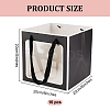 Square Paper Gift Tote Bags with Plastic Visible Window ABAG-WH0051-10B-2