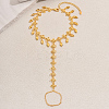 Brass Hollow Flower Tassel Anklets with Toe Chains for Women's Summer Dress OQ1163-3