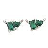 Brass Pave Cubic Zirconia Charms CU-CBA6A75-04P-04-1