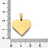 201 Stainless Steel Clay Pendants STAS-R166-02C-G-3