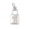 Brass Micro Pave Clear Cubic Zirconia Pendants KK-G544-08P-01-1
