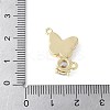 Brass Micro Pave Cubic Zirconia and Glass Connector Charms KK-F892-48G-4