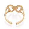Adjustable Ion Plating(IP) 304 Stainless Steel Cuff Rings for Women RJEW-N052-13G-3