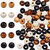 400Pcs 5 Styles Wooden Beads WOOD-DC0001-40-1
