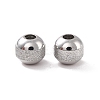 Non-Tarnish Textured 304 Stainless Steel Beads STAS-P306-01B-P-2