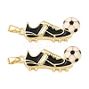 Brass Enamel Pendants KK-C248-09G-02-1