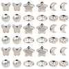 1200Pcs 6 Styles CCB Plastic Spacer Beads CCB-PA0001-09P-7