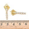 Brass Micro Pave Clear Cubic Zirconia Pendants KK-P342-13G-3