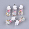 Glass Bottle Pendant Decorations GLAA-S181-05H-1