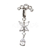 Brass Pave Clear Cubic Zirconia Clip on Belly Rings FS-WG683DA-02-1
