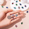 28Pcs 7 Colors  Platinum Plated Alloy Enamel Pendants ENAM-TA0002-30-6