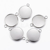 Tarnish Resistant 304 Stainless Steel Cabochon Connector Settings STAS-E146-19P-16mm-2