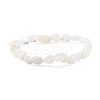 Natural Rainbow Moonstone Nuggets Beads Stretch Bracelet for Her BJEW-JB06951-09-1