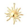 Ion Plating(IP) 304 Stainless Steel Pendants STAS-L268-026G-1